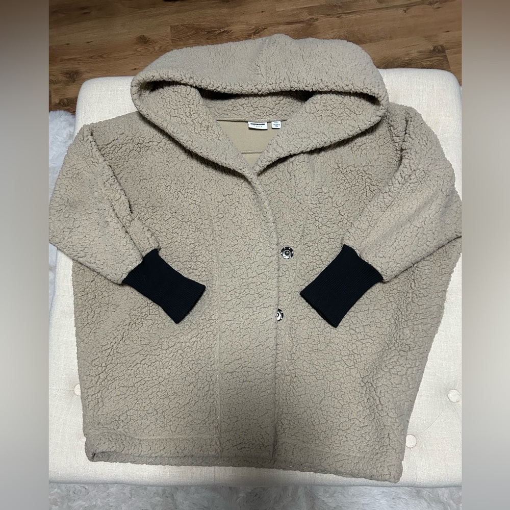 Noisy May Tan Teddy Jacket-size small
